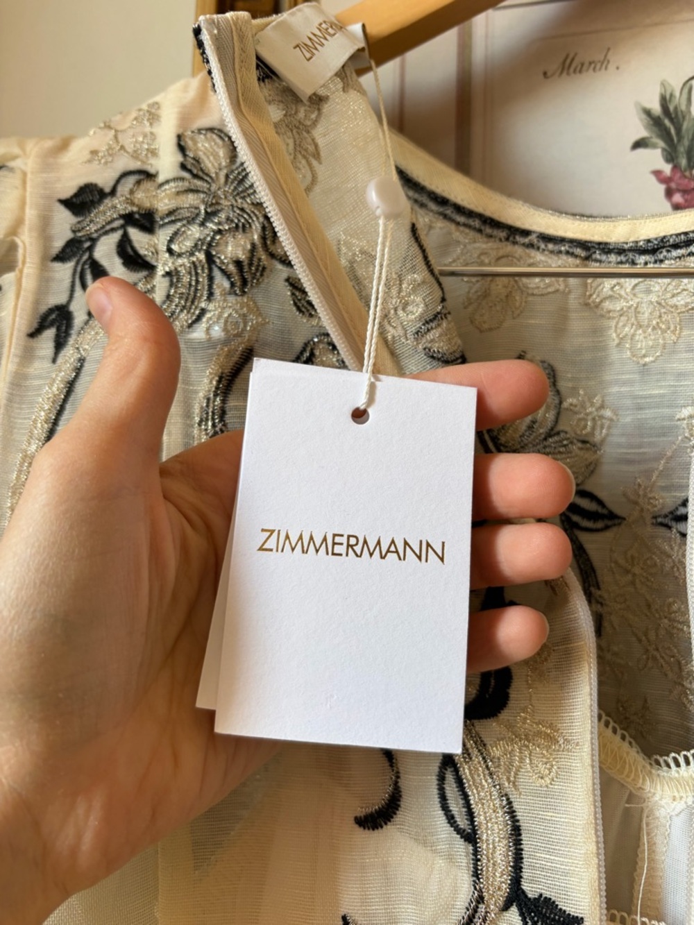 NWT Zimmermann Lyrical Flared-Hem Linen And Silk Mini Dress 10 - Picture 13 of 15